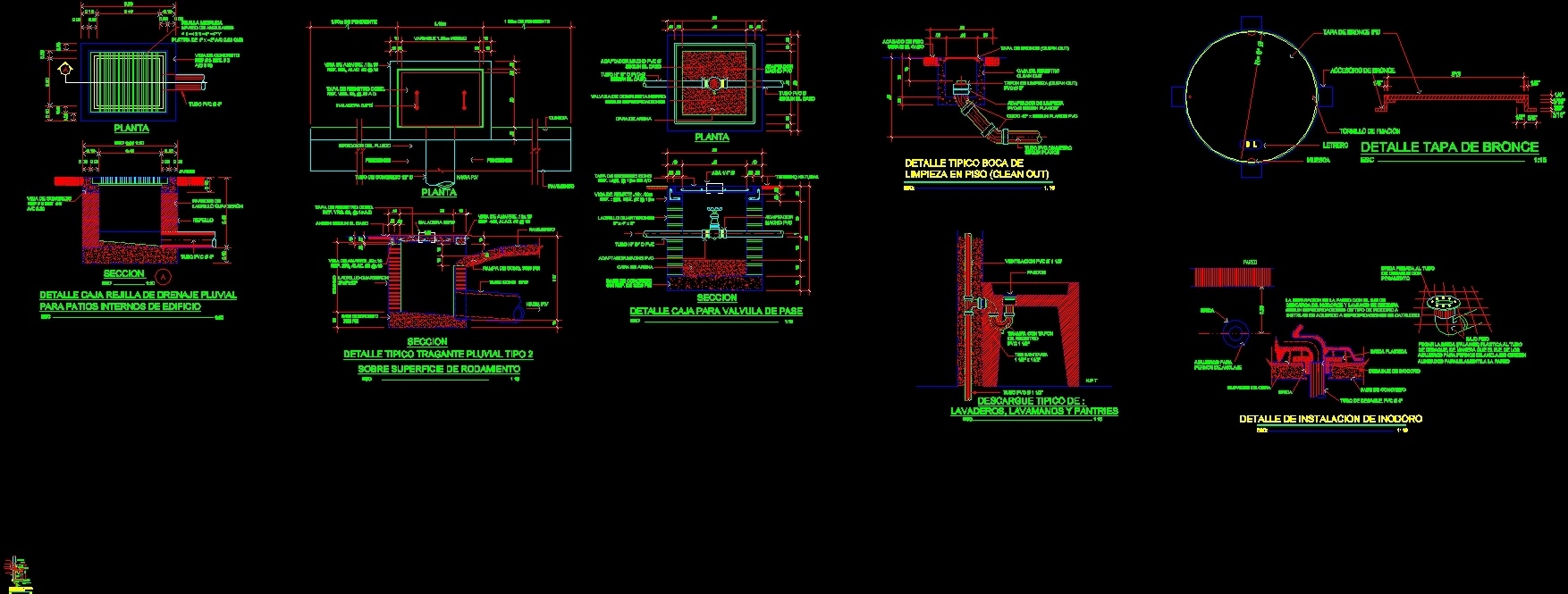 Sanitary Installations DWG Detail for AutoCAD • Designs CAD