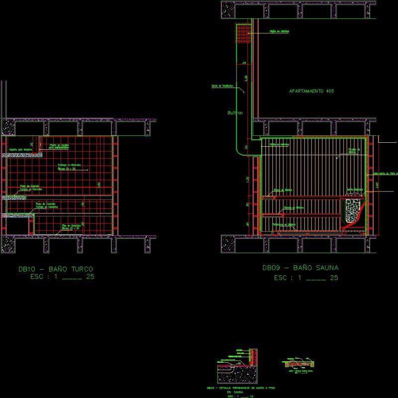 Sauna Details DWG Detail for AutoCAD • Designs CAD