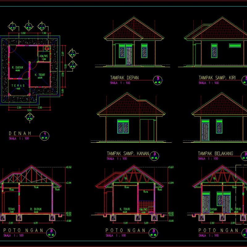 Security Guard House DWG Block for AutoCAD • Designs CAD