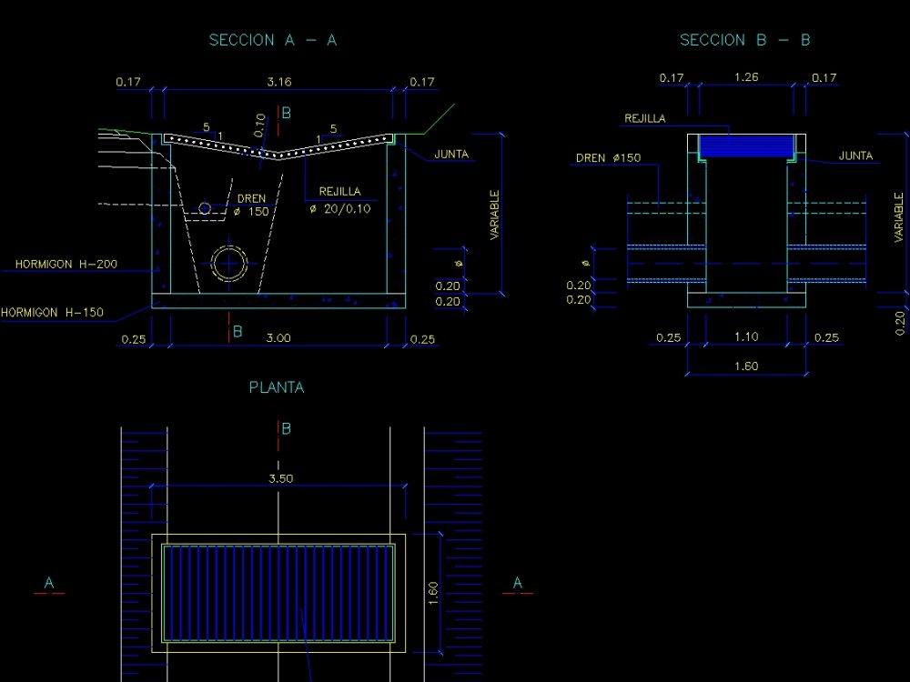 Sewer Dwg Section For Autocad 442 – Designs Cad