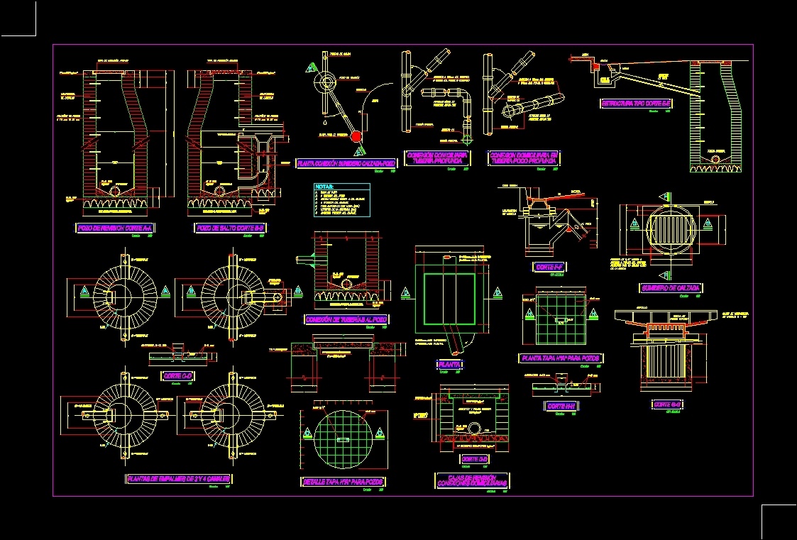 Sewer Network Details Dwg Detail For Autocad • Designs Cad