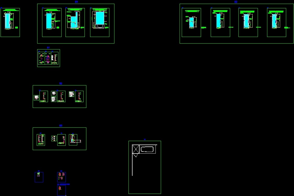 Shower Doors DWG Block for AutoCAD • Designs CAD