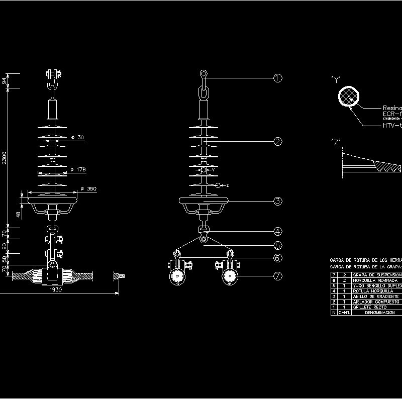 Simple Suspension 220kva DWG Block for AutoCAD • Designs CAD