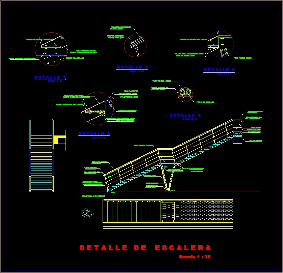 Steel Stairs Dwg Detail For Autocad Designs Cad