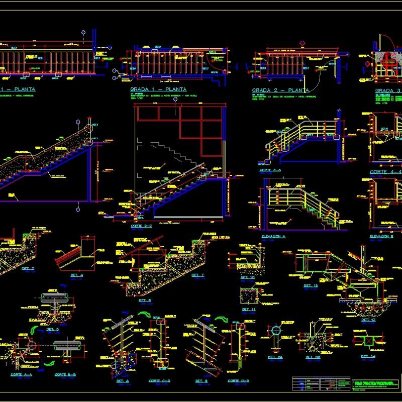 Steps - Ladder DWG Section for AutoCAD • Designs CAD