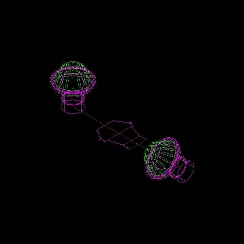 Storm Drain Funnel D110 3D DWG Model for AutoCAD • Designs CAD