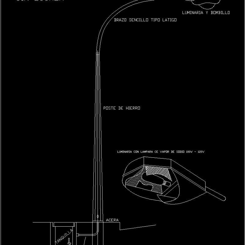 Streetlights Poste Dwg Block For Autocad Designs Cad