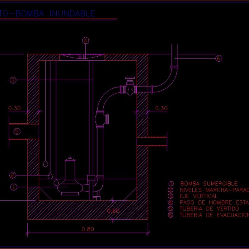 Sumbergible Moto Bomb DWG Block for AutoCAD • Designs CAD