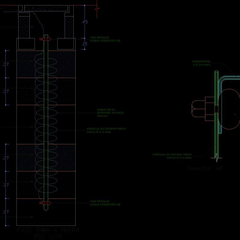 Takes Electrical Grounding DWG Detail For AutoCAD • Designs CAD