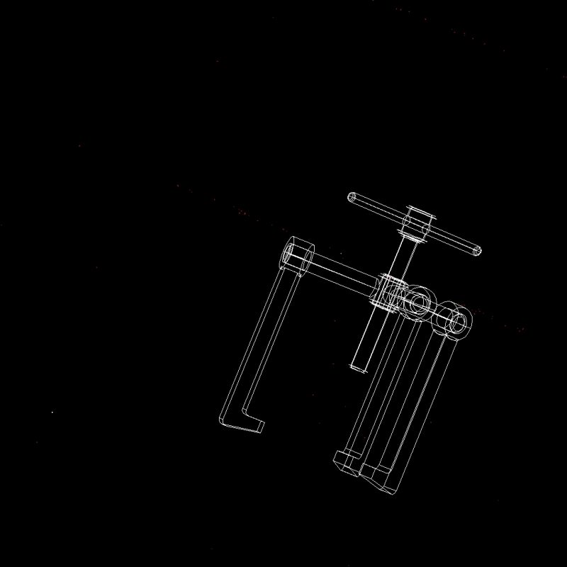 Three Leg Pulley Puller Extractor 3D DWG Model for AutoCAD • Designs CAD