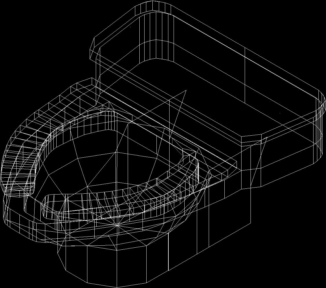 3d блок унитаза AUTOCAD