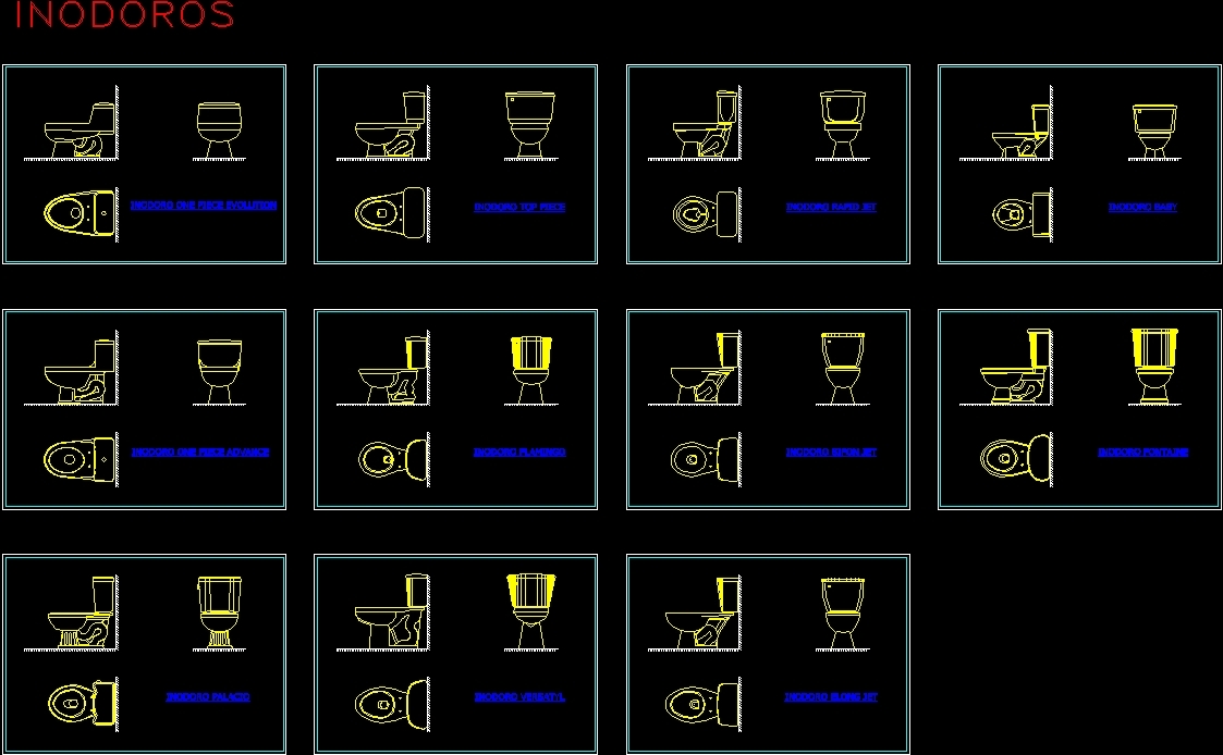 Toilets Dwg Block For Autocad Designs Cad