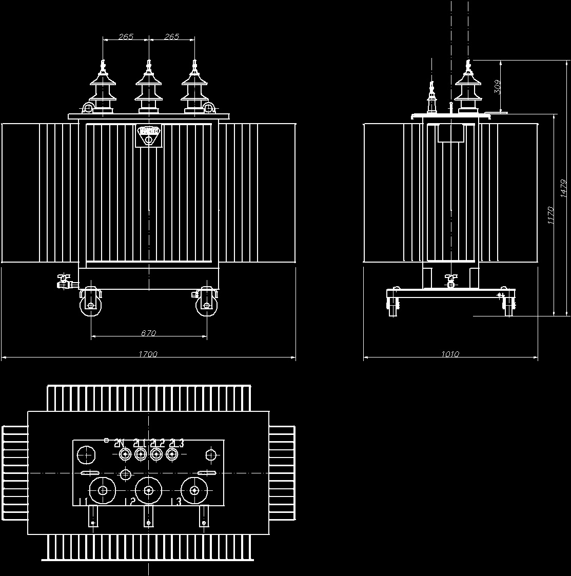 Трансформатор ТМГ-11 dwg