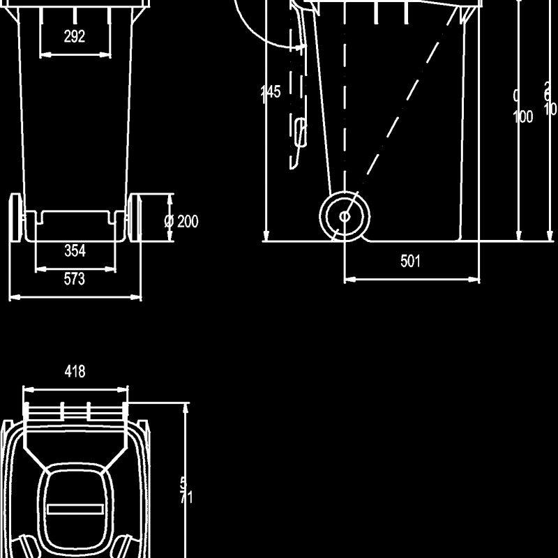 Trash Basket DWG Block for AutoCAD • Designs CAD