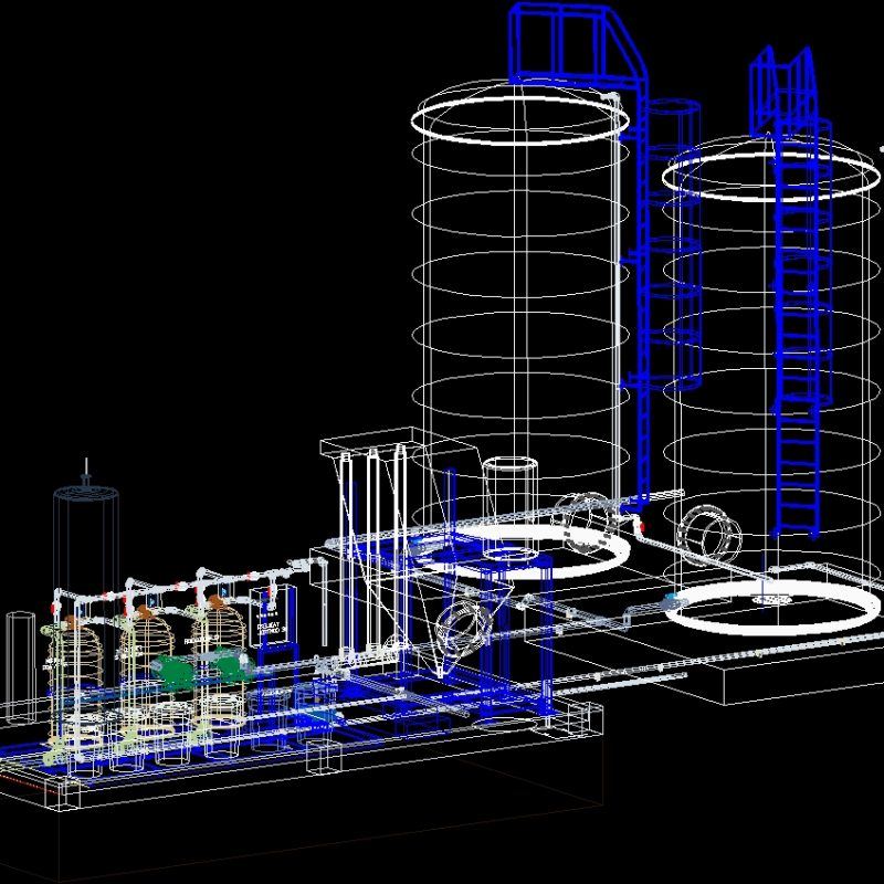 Treatment Plants 3D DWG Model for AutoCAD • Designs CAD