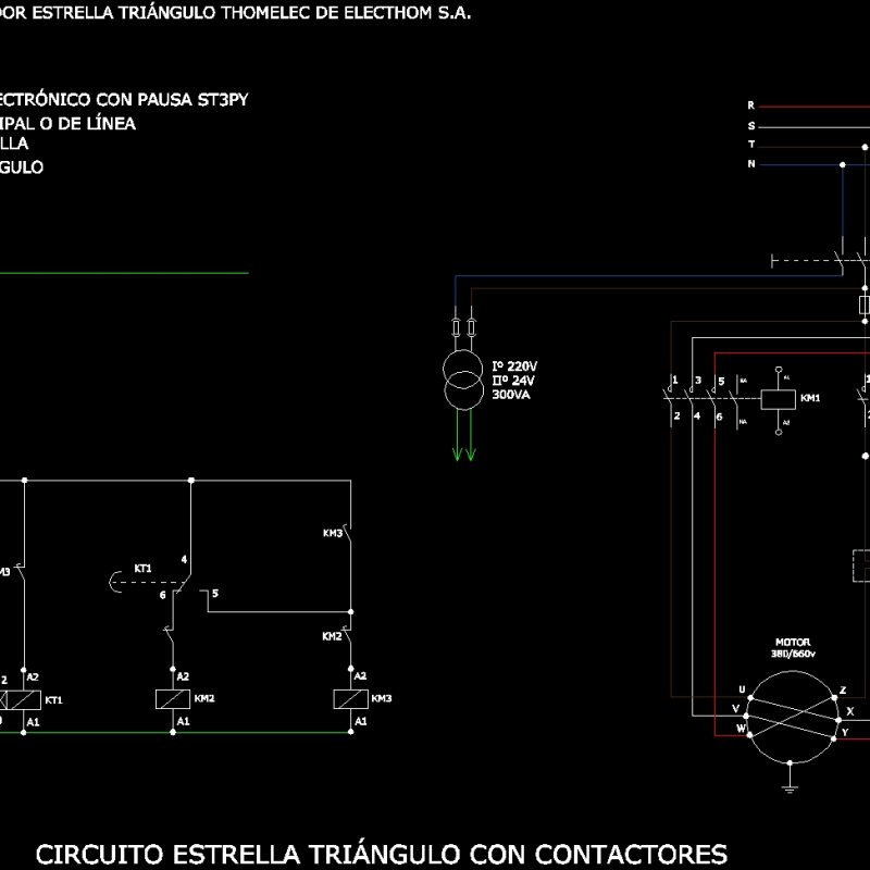 Triangle Star Delta Starter DWG Block for AutoCAD • Designs CAD