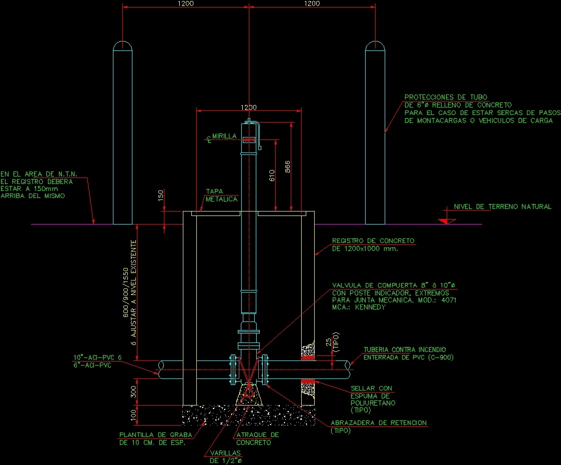 Valve With Sinpost DWG Block for AutoCAD • Designs CAD