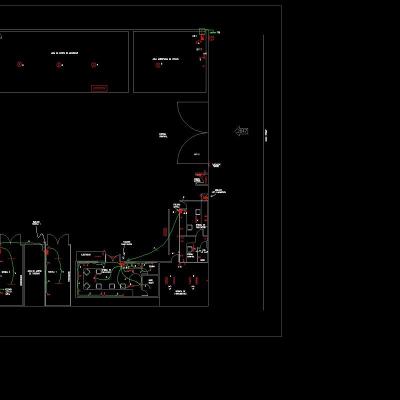 Warehouse Wiring Plan, Construction Company, Chile DWG Plan for AutoCAD