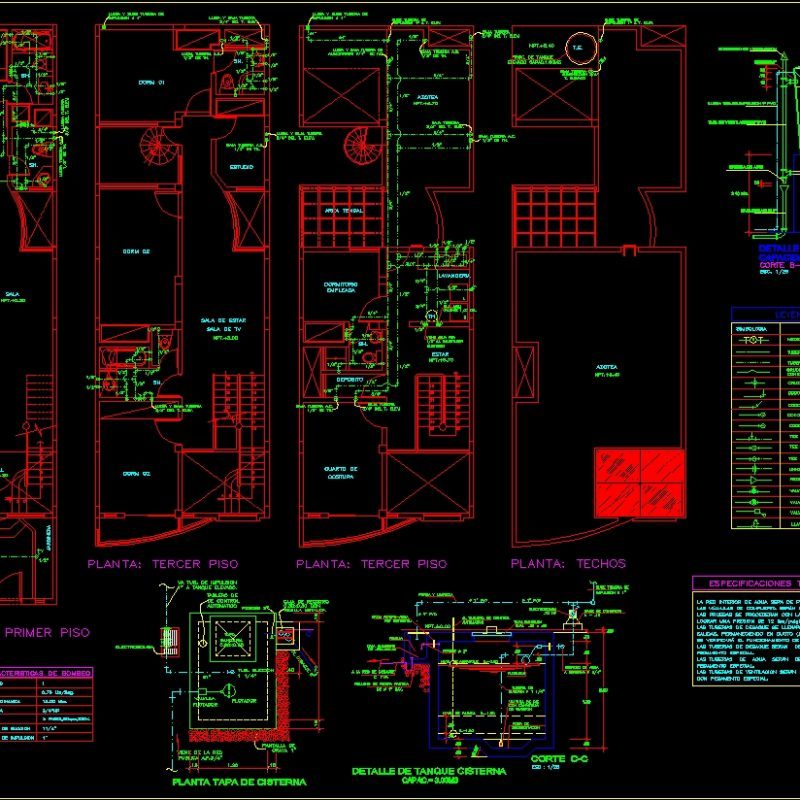 Water Supply Houses DWG Block for AutoCAD • Designs CAD