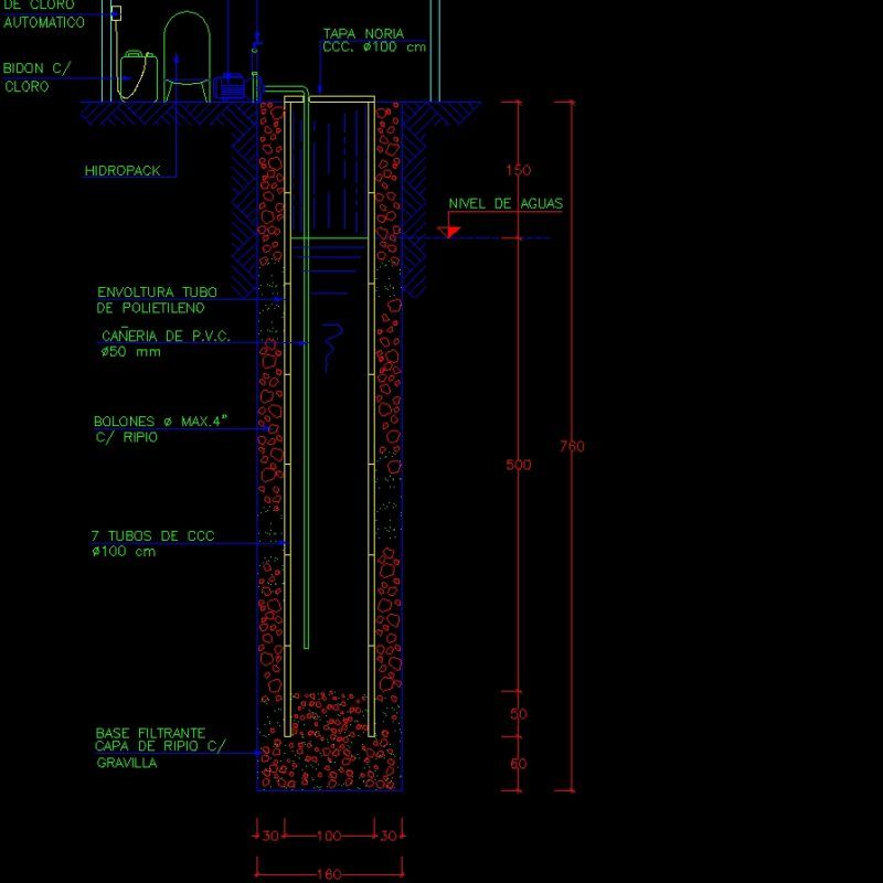 Well DWG Detail for AutoCAD • Designs CAD