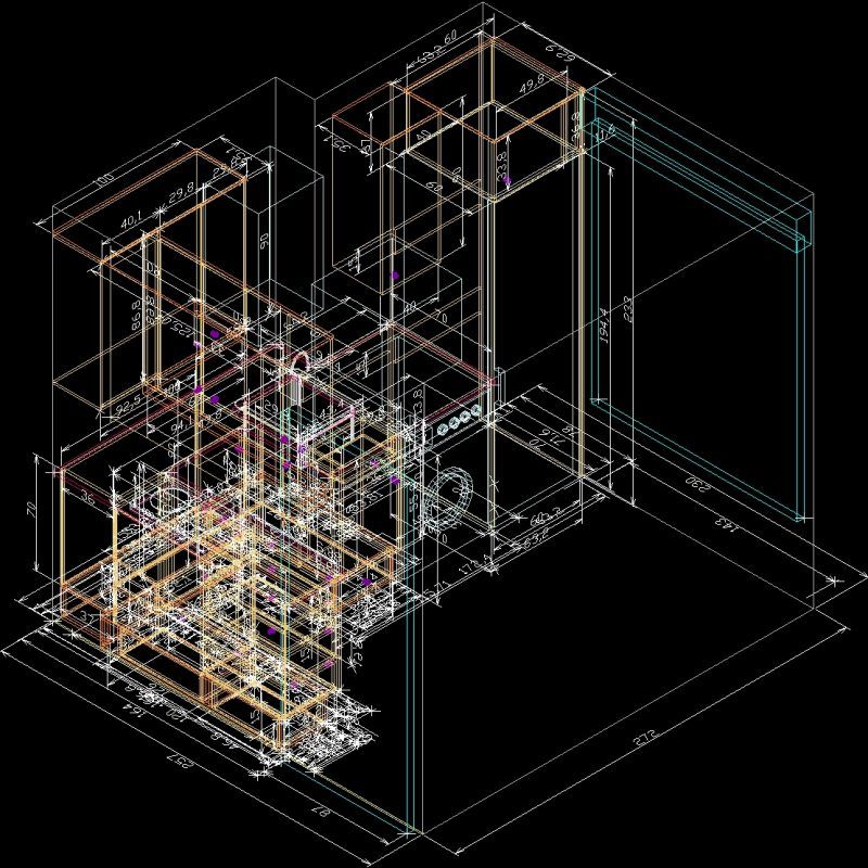 White Kitchen DWG Plan for AutoCAD • Designs CAD