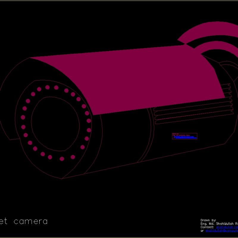 Bullet Camera DWG Block for AutoCAD • Designs CAD