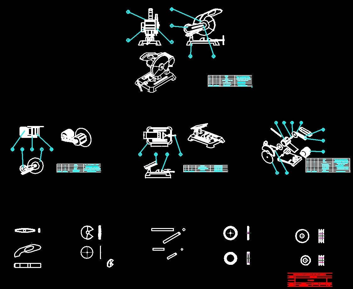 Circular Saw Montage DWG Detail for AutoCAD • Designs CAD