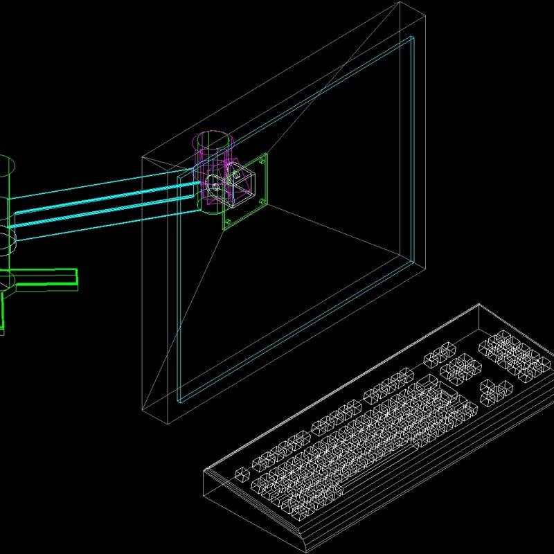 Desktop Pc DWG Block for AutoCAD • Designs CAD