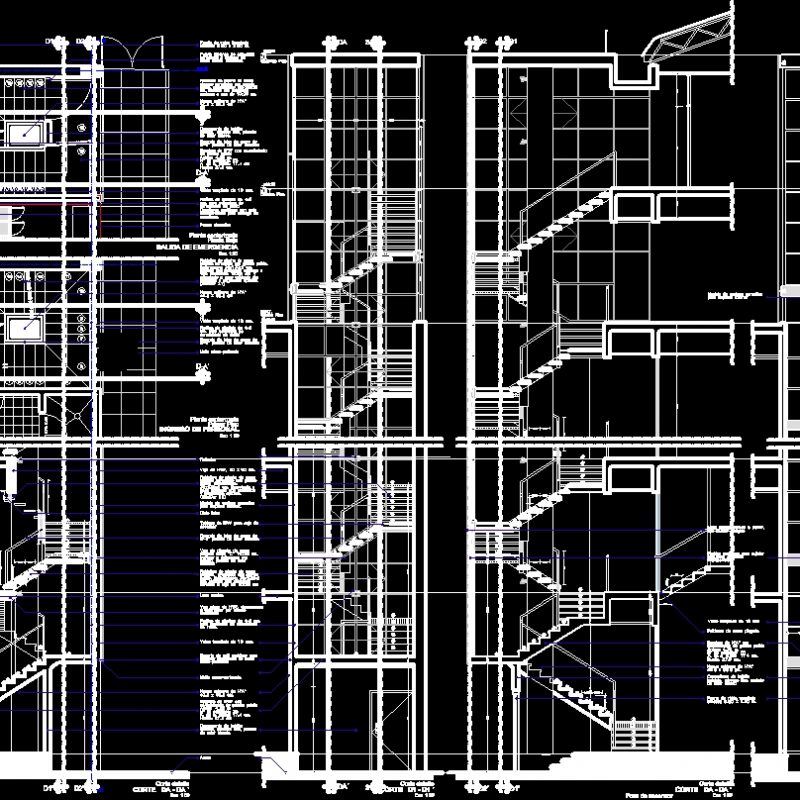 Detail Section -Metal Stairs DWG Section for AutoCAD • Designs CAD