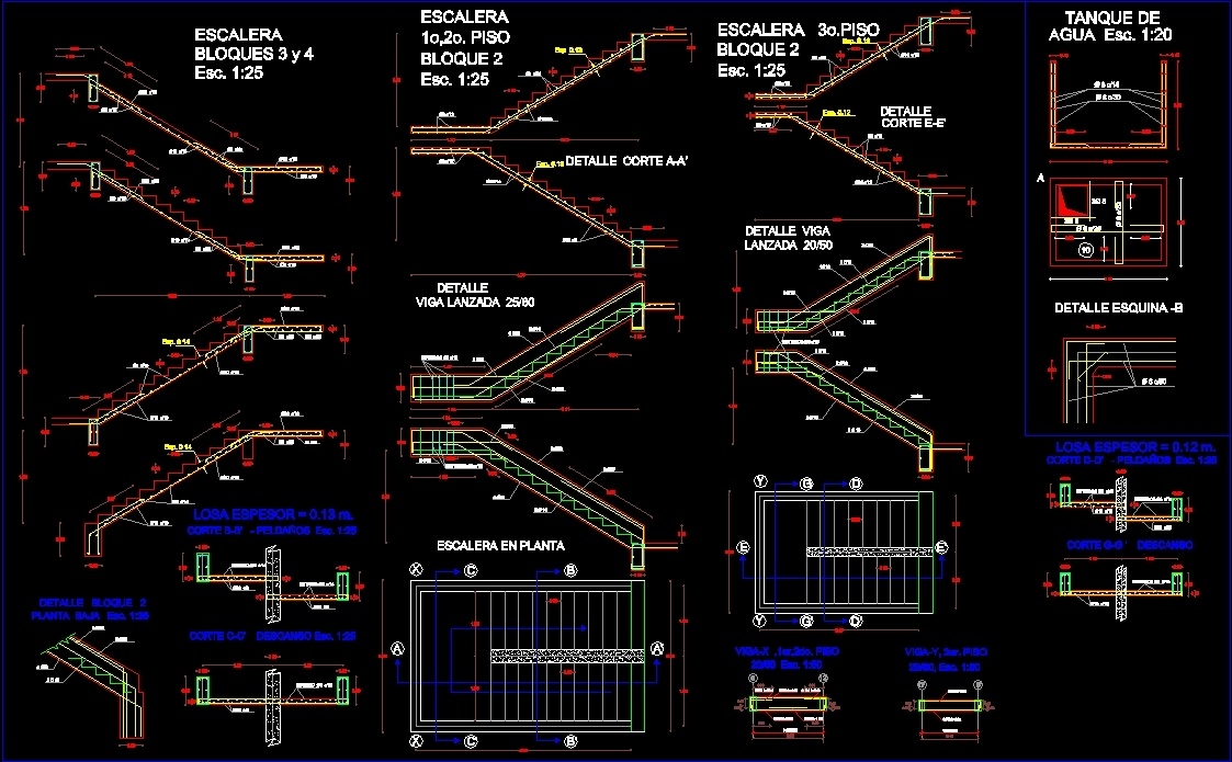 Detail Staircase DWG Section for AutoCAD • Designs CAD