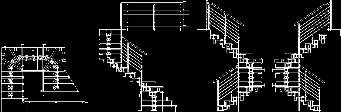 Details Metallic Staircase 2D DWG Detail for AutoCAD • Designs CAD