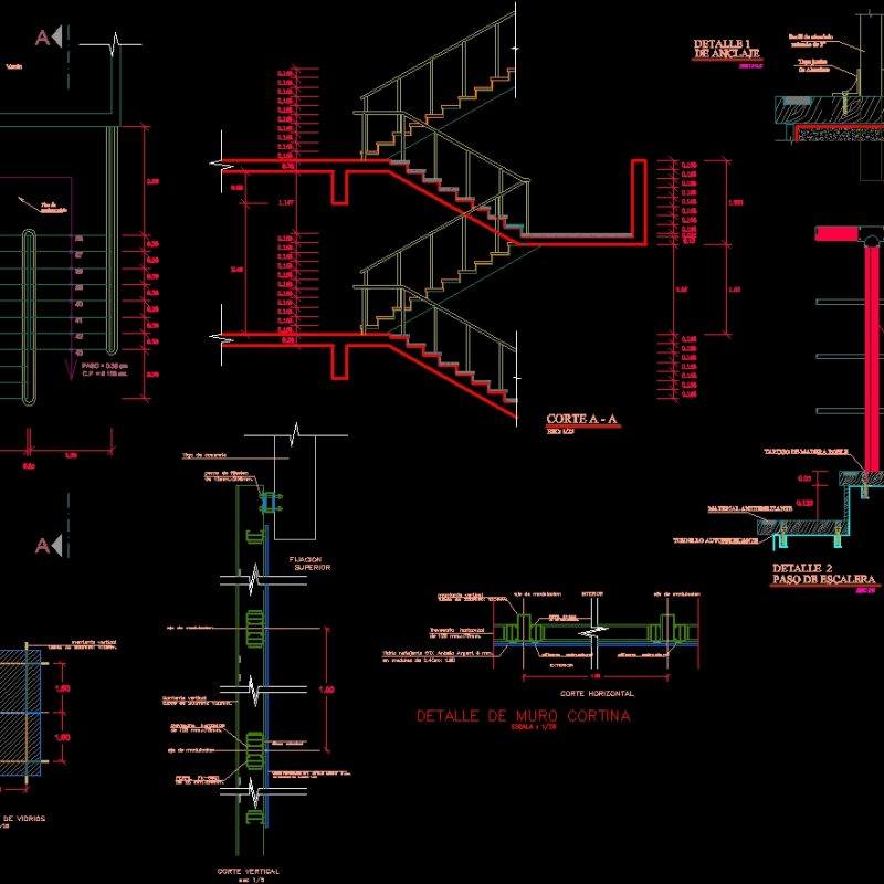 Details Stair Case DWG Detail for AutoCAD • Designs CAD