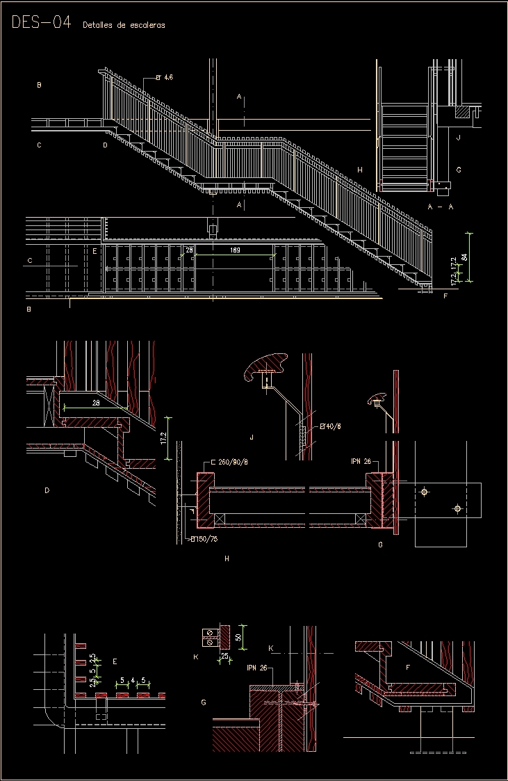 Electric Stair DWG Detail for AutoCAD • Designs CAD