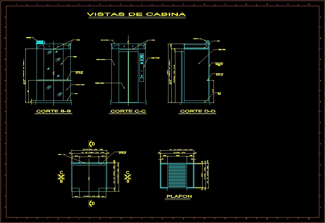  Elevators  In View Of Cabin DWG Block  for AutoCAD   Designs CAD