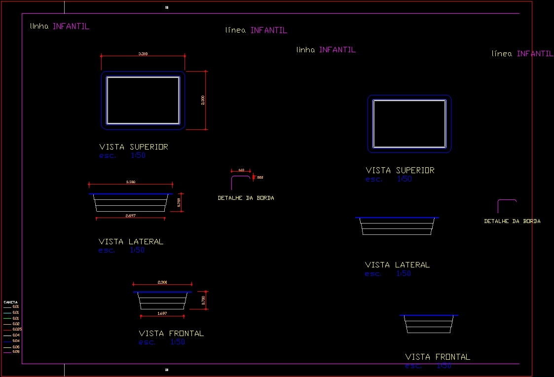 Fiberglass Pool 3; 2D DWG Block for AutoCAD • Designs CAD