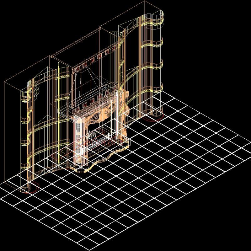 Fireplace Home 3D DWG Model for AutoCAD • Designs CAD