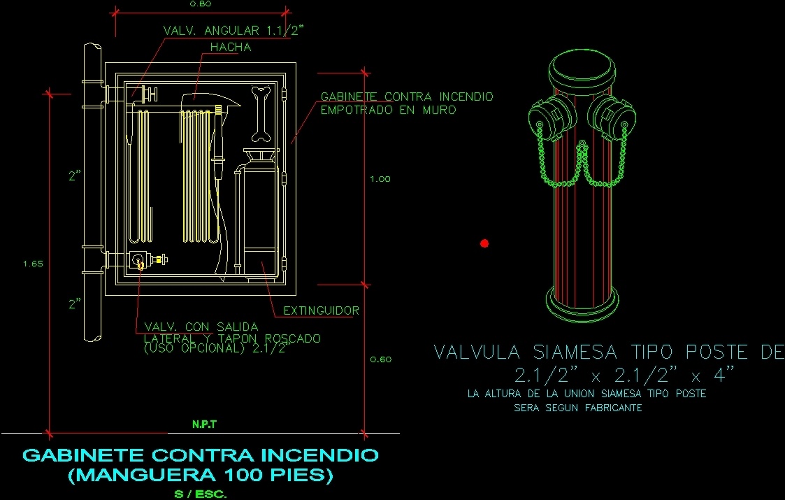 Installations Fire Protections Dwg Detail For Autocad • Designs Cad 7348