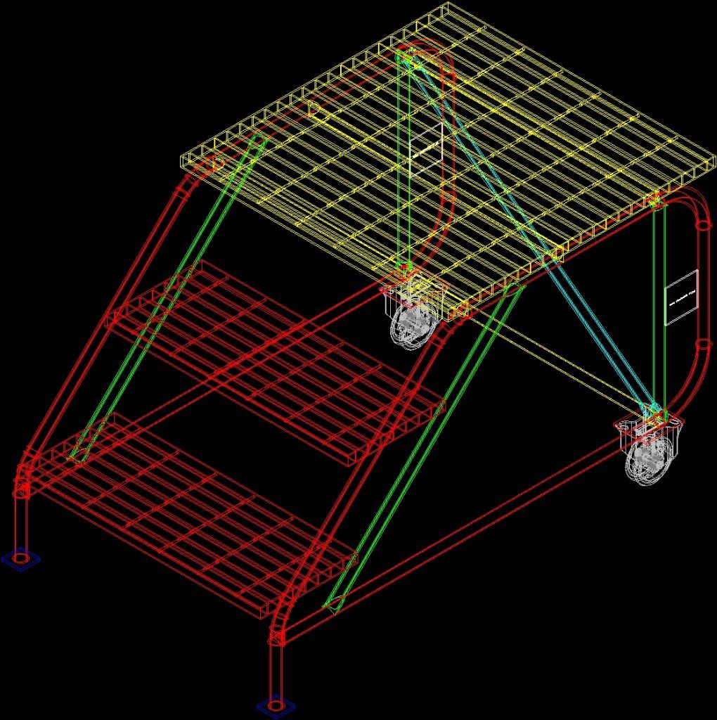 Ladder Platform Type H690 DWG Block for AutoCAD • Designs CAD