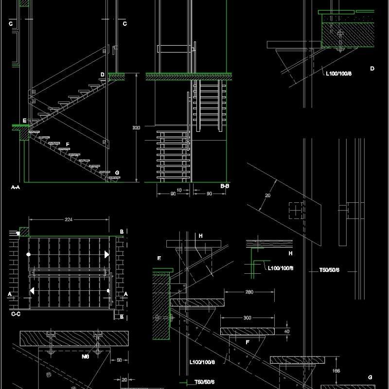 Ladder With Wooden Steps DWG Block for AutoCAD • Designs CAD