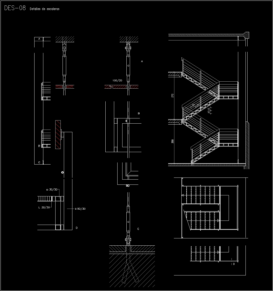 Лестница dwg