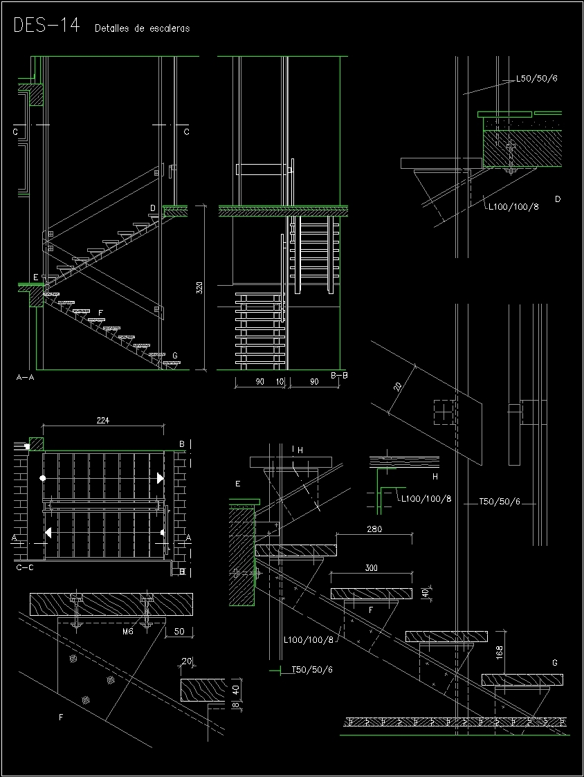 Лестницы чертежи dwg