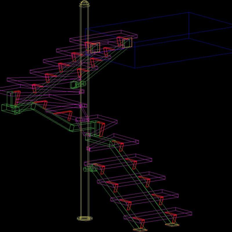 Metal Ladder To 180 - 3D DWG Model for AutoCAD • Designs CAD