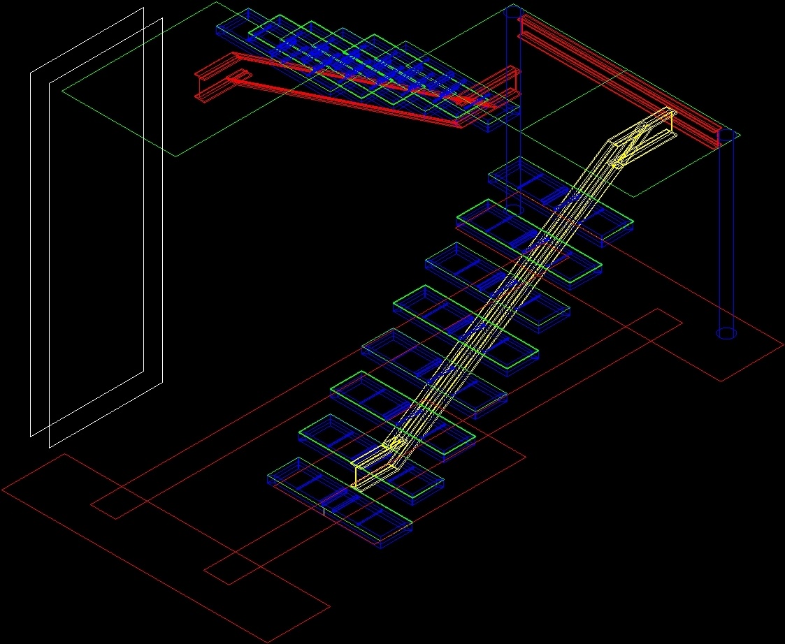 Metallic Stair 3D DWG Model for AutoCAD • Designs CAD