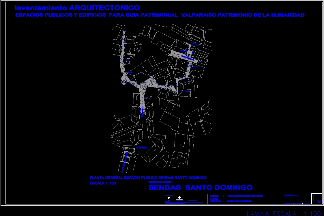 Pathway In Hill Santo Domingo Valparaiso Chile DWG Block for