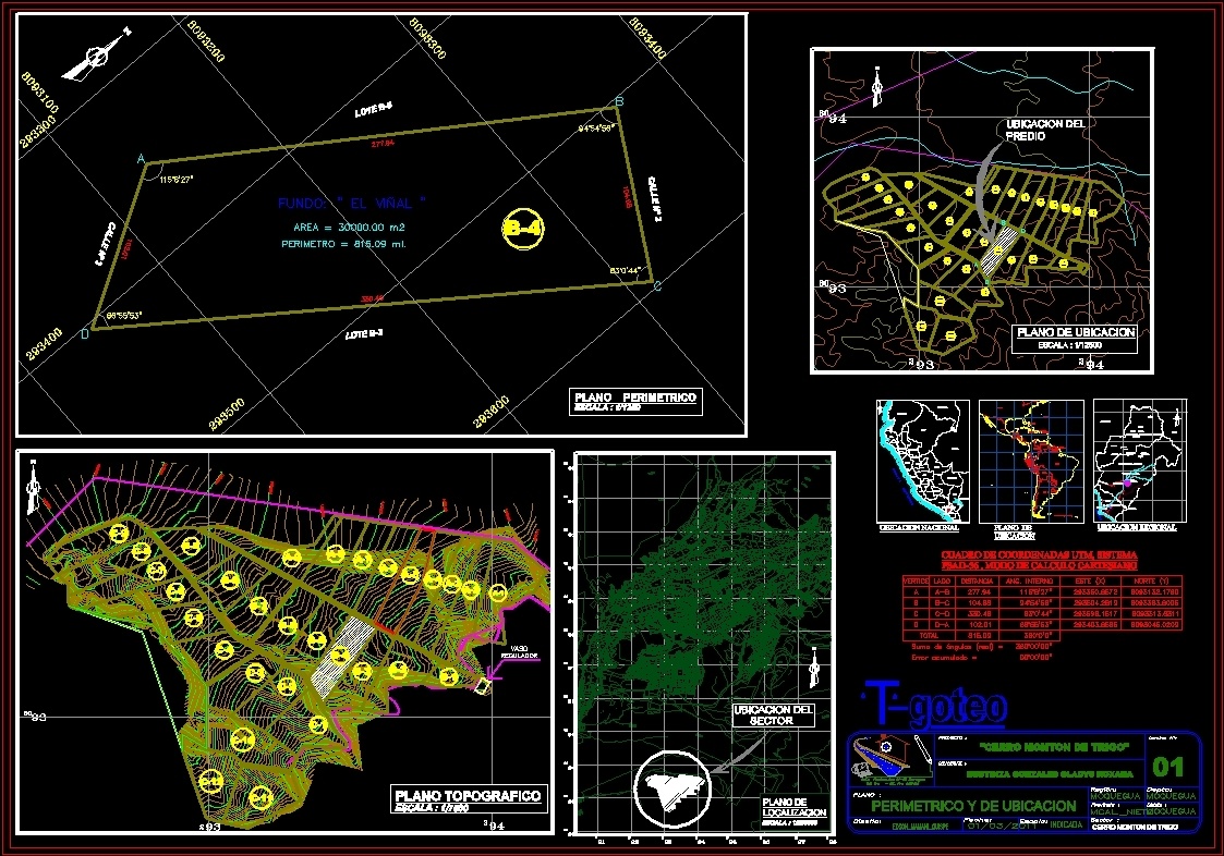 Perimeter And Topographic Map Of Perú DWG Block for AutoCAD • Designs CAD