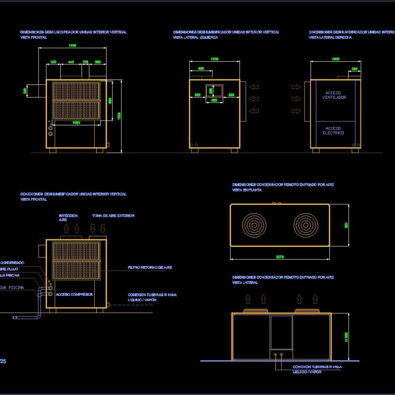 Pool Dehumidifier Detail DWG Detail for AutoCAD • Designs CAD