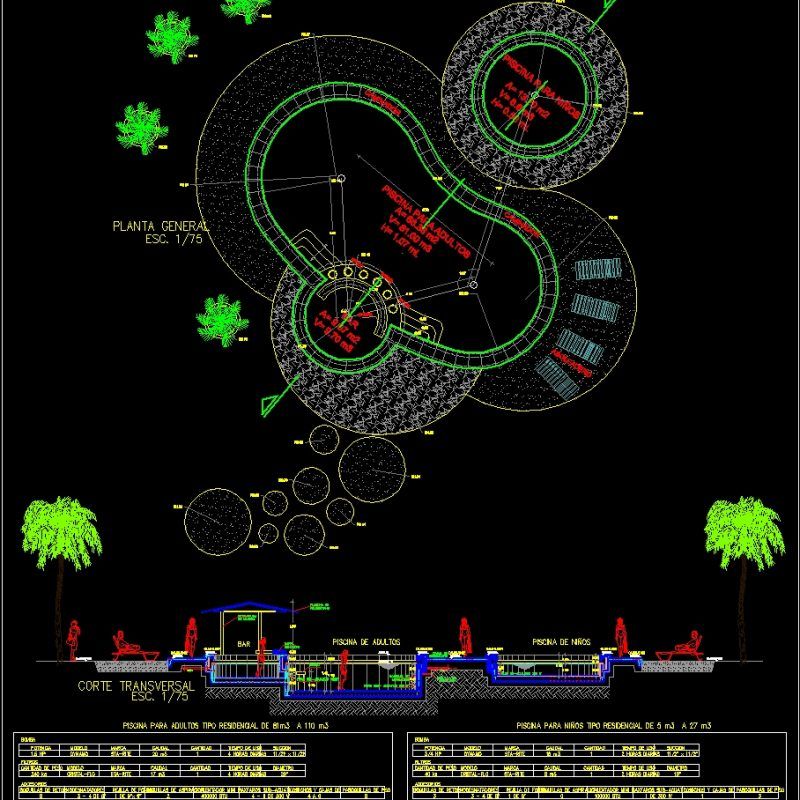 Pool Kidney DWG Block for AutoCAD • Designs CAD