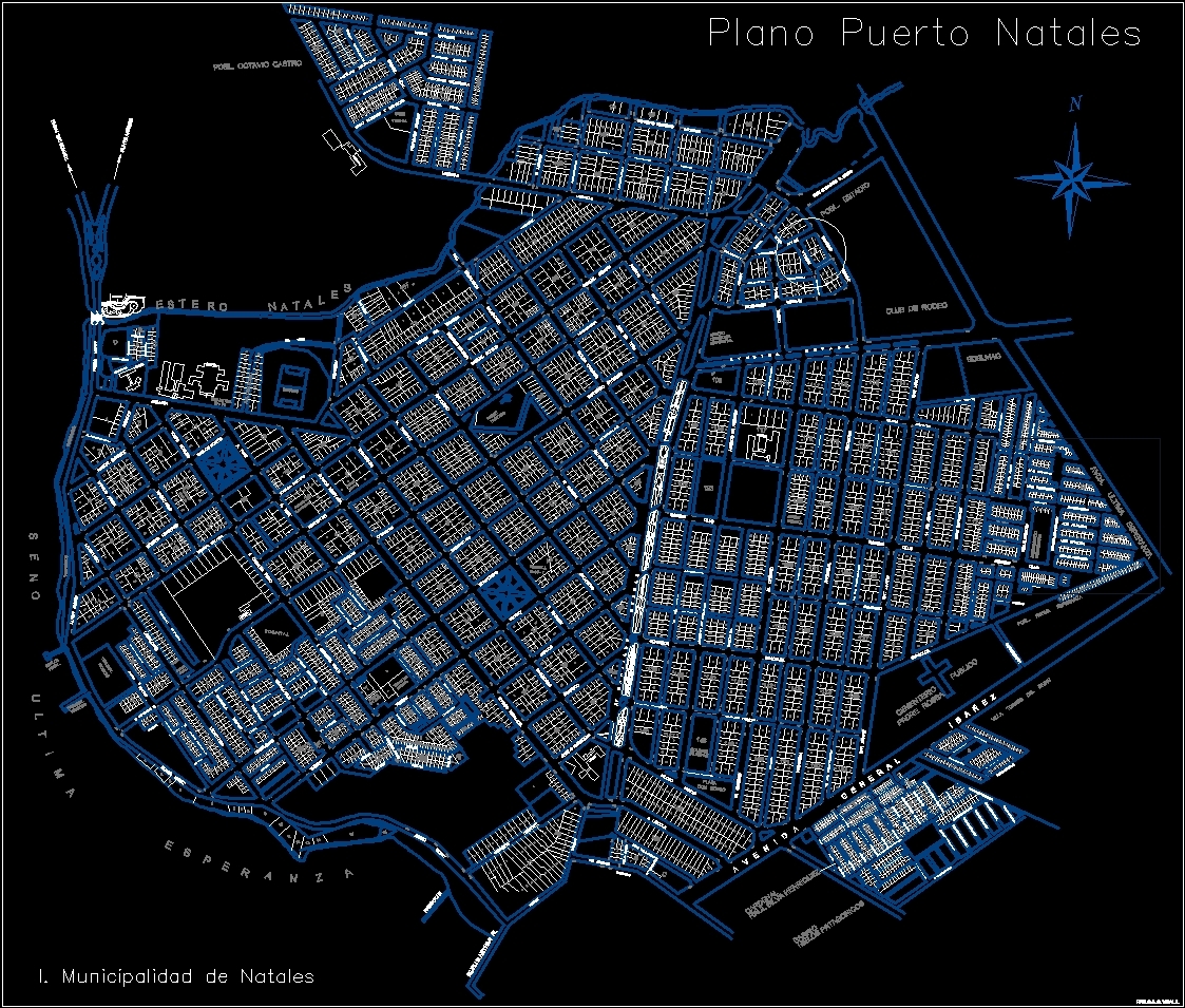 Puerto Natales Plane - Chile DWG Block for AutoCAD • Designs CAD