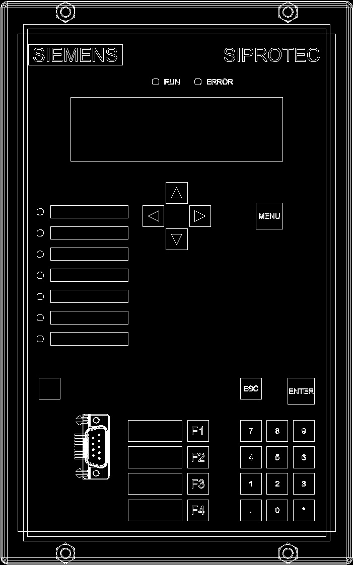 Siemens Siprotec 7sj62 Relay 3D DWG Model for AutoCAD • Designs CAD