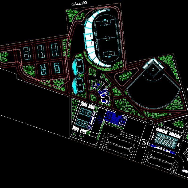 Sport Complex Dwg Block For Autocad • Designs Cad